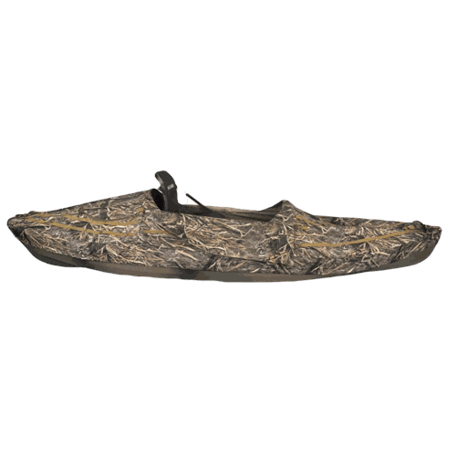 Camo layout blind for kayak hunting